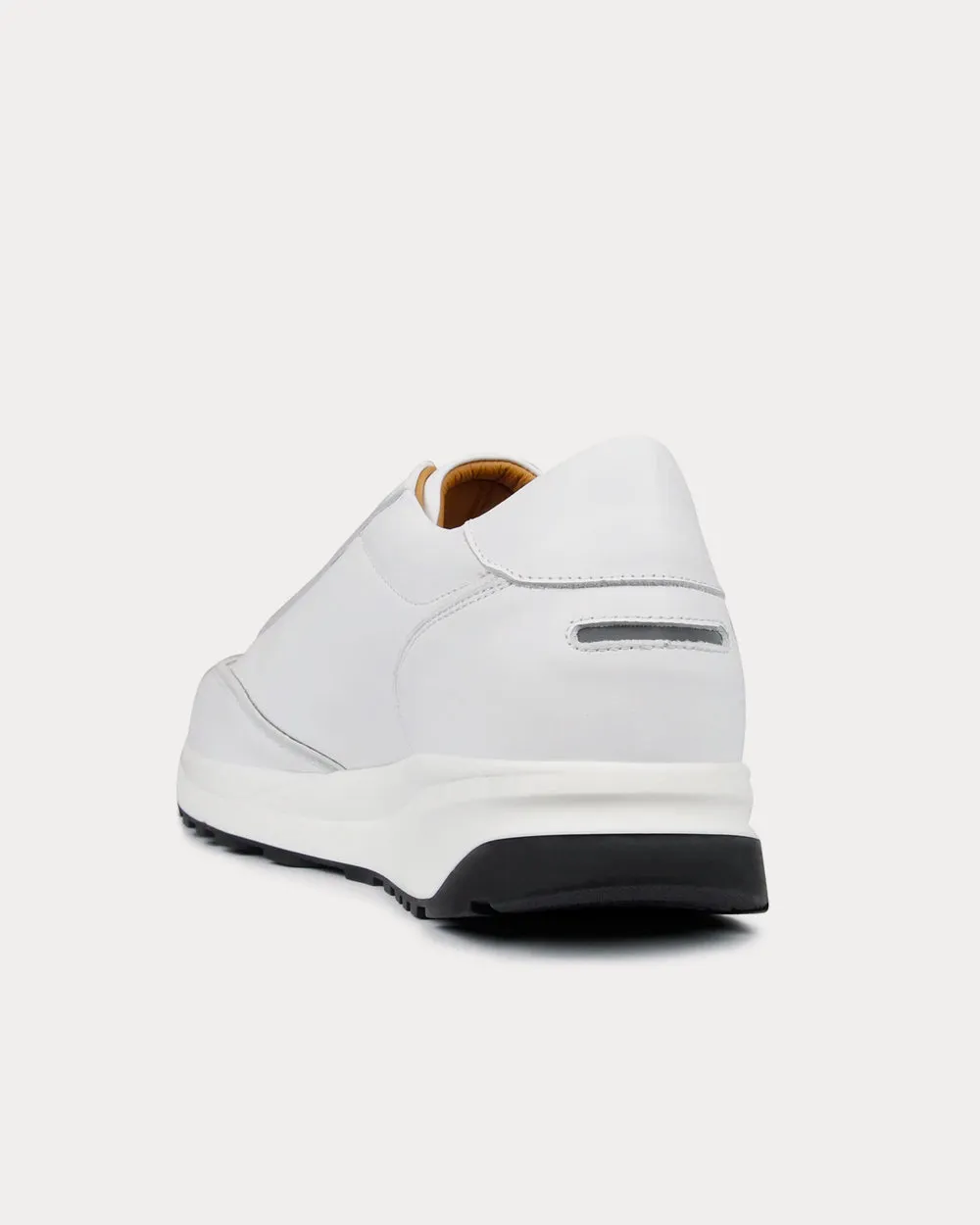 Trinity Leather Tonal White Low Top Sneakers