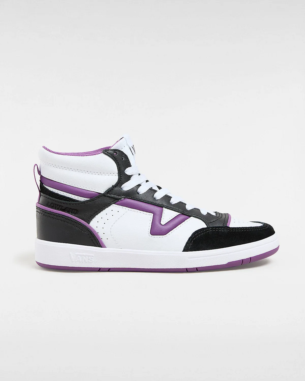 VANS Unisex Low Mid ComfyCush JMP Trainers - Black / White / Purple