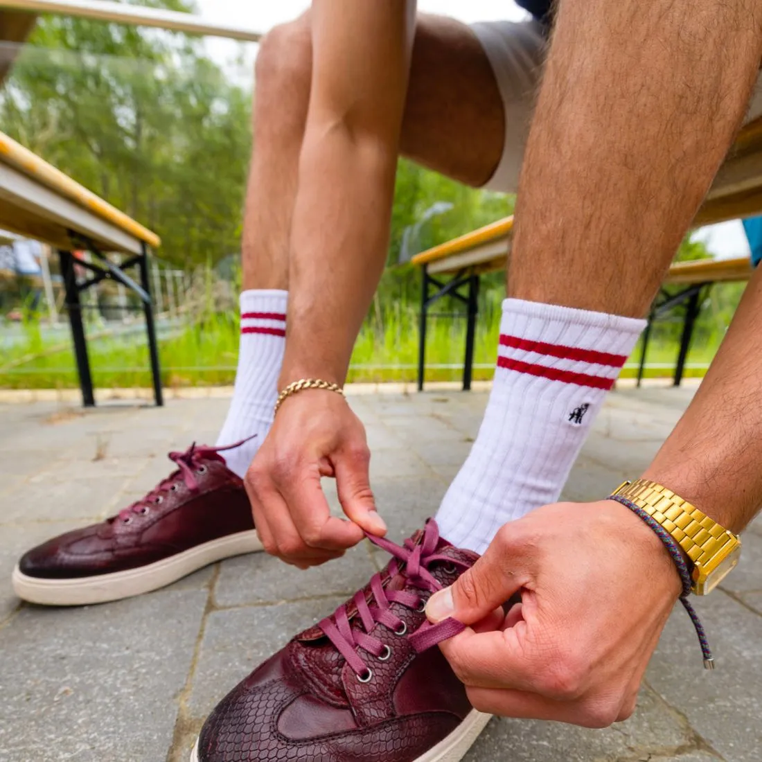 White Athletic Bamboo Socks V2