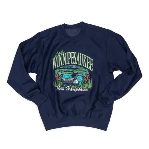 Winnipesaukee Loon Crewneck- Navy