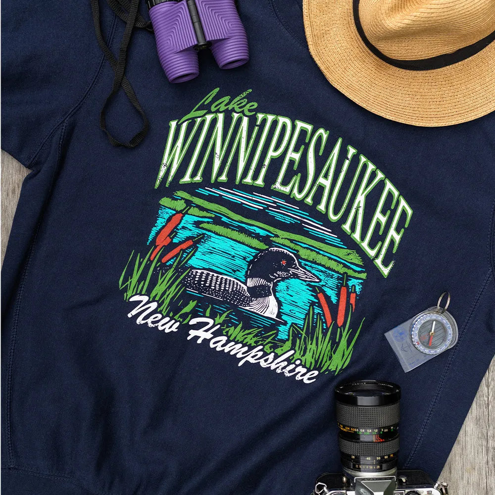 Winnipesaukee Loon Crewneck- Navy