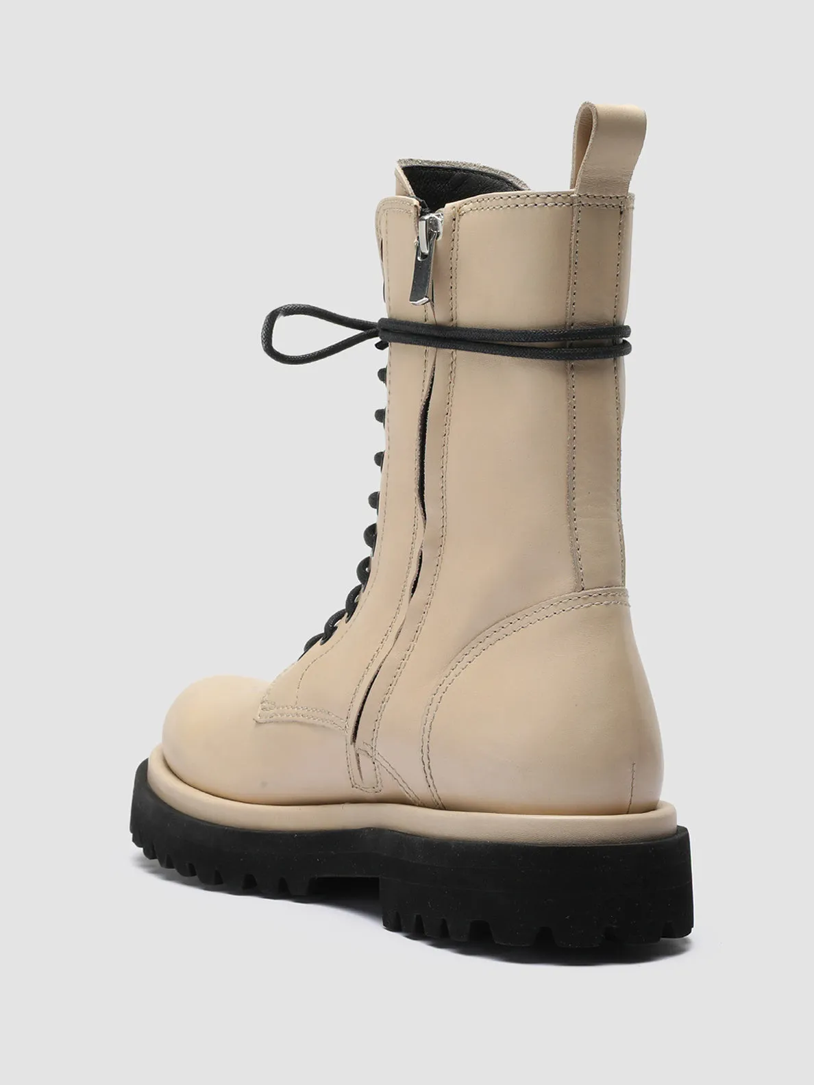 WISAL 018 - Ivory Leather Boots