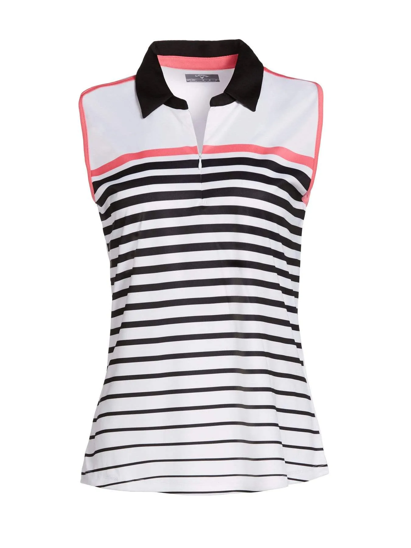 Womens Stripe Front Polo