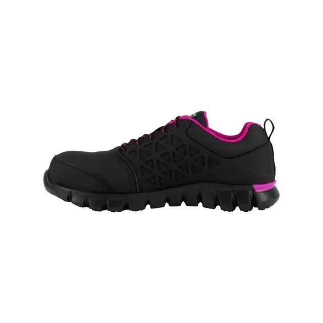 Women's Sublite Cushion Composite-Toe Athletic Work Shoe Black/Pink
