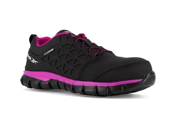 Women's Sublite Cushion Composite-Toe Athletic Work Shoe Black/Pink
