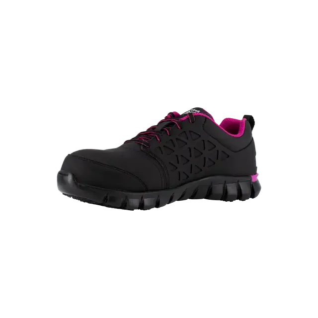 Women's Sublite Cushion Composite-Toe Athletic Work Shoe Black/Pink