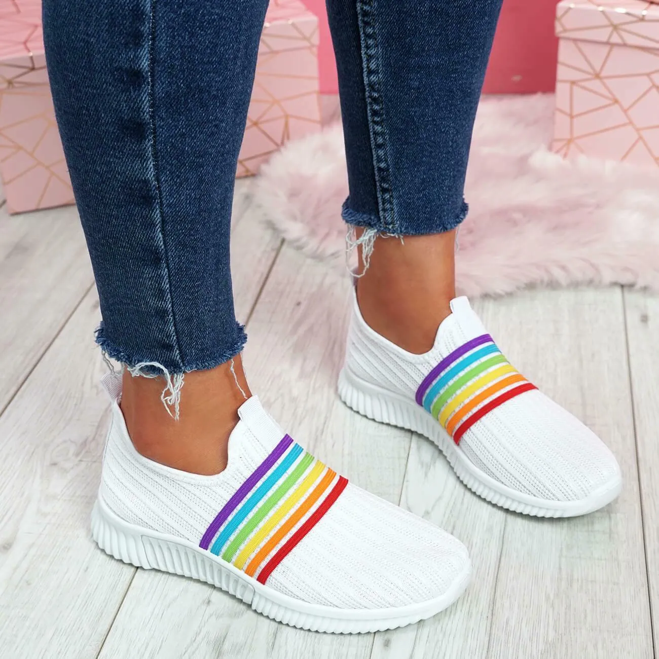 Women's Walking Shoes Knitted Sock Sneakers