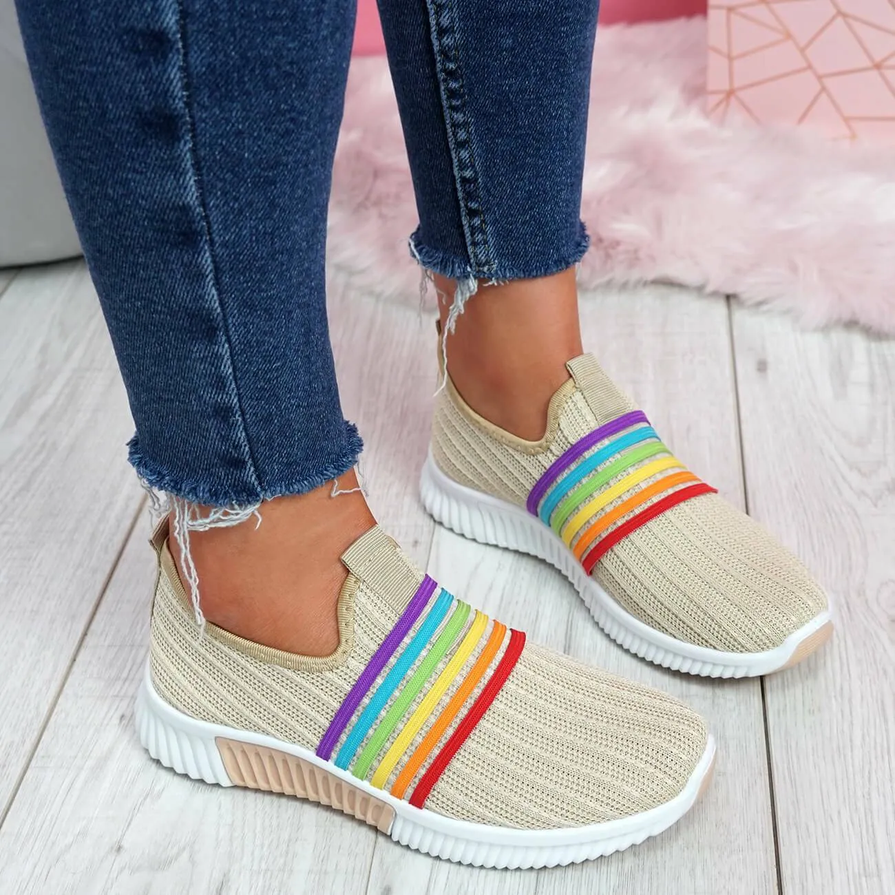 Women's Walking Shoes Knitted Sock Sneakers