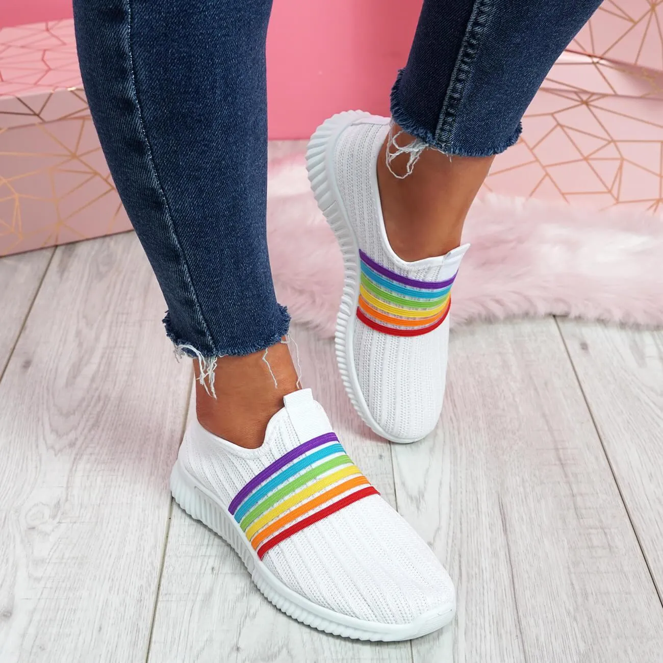 Women's Walking Shoes Knitted Sock Sneakers