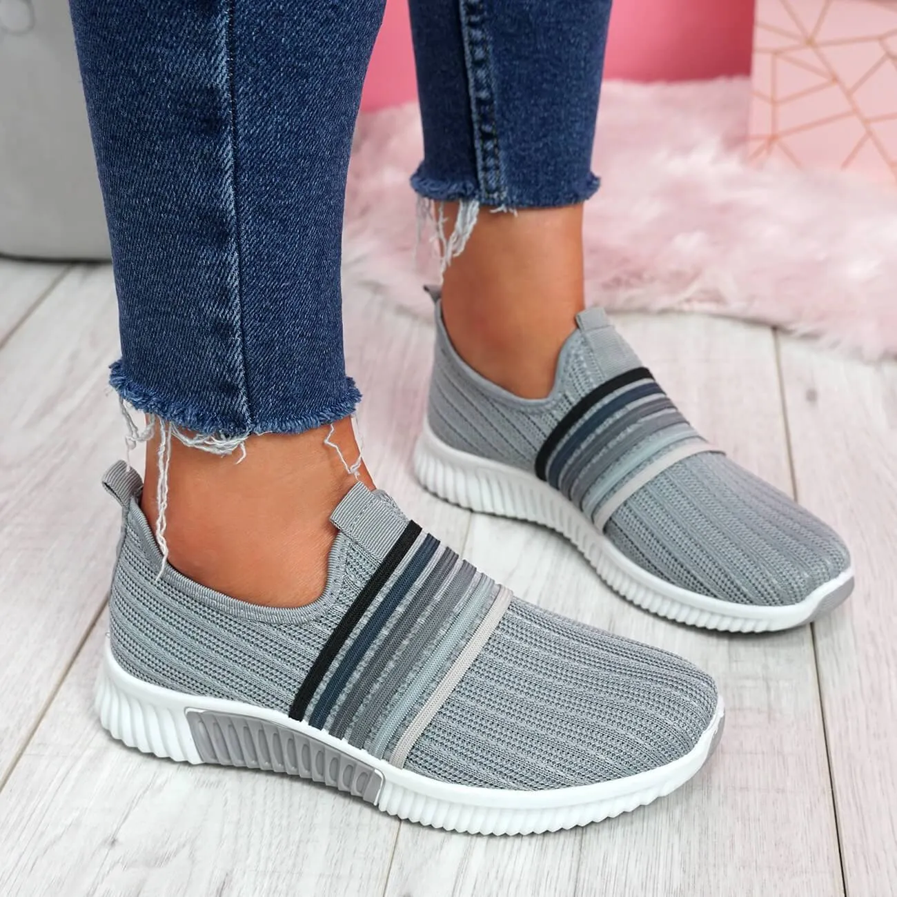 Women's Walking Shoes Knitted Sock Sneakers