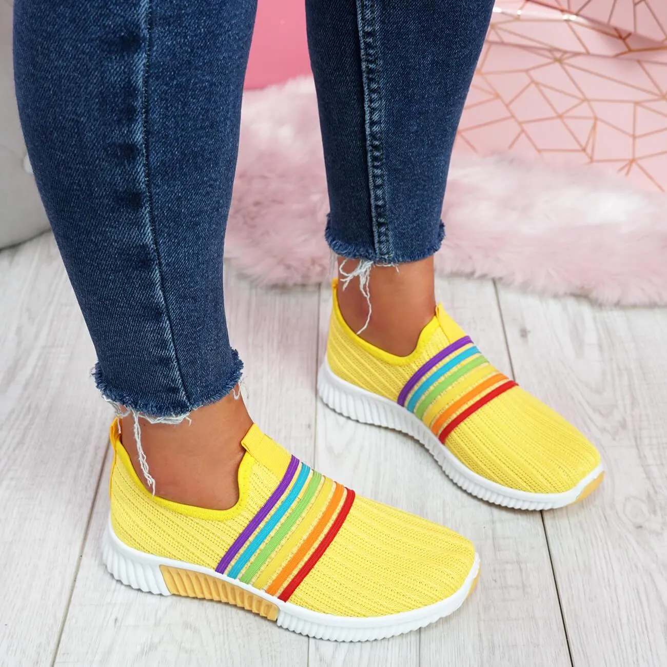 Women's Walking Shoes Knitted Sock Sneakers
