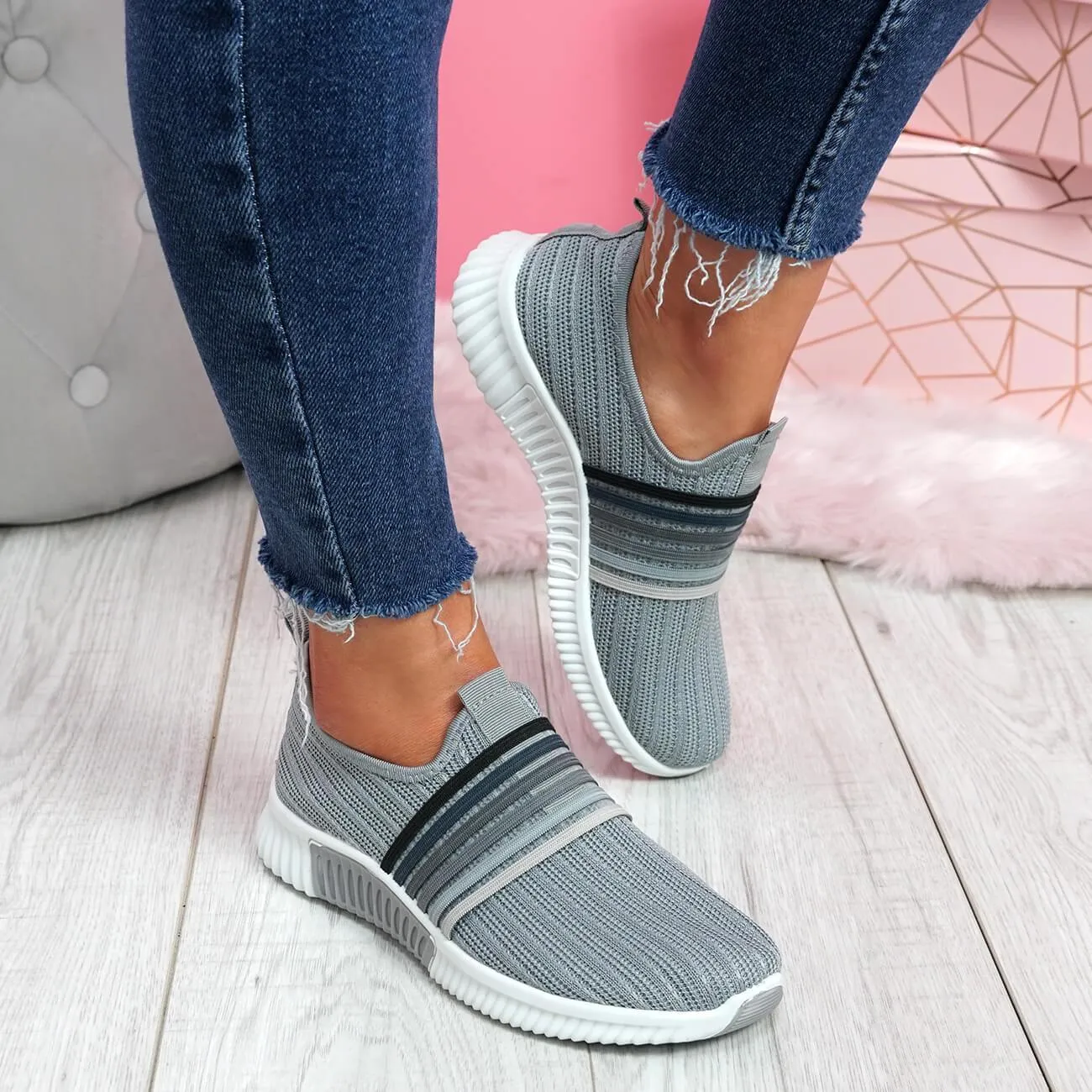 Women's Walking Shoes Knitted Sock Sneakers