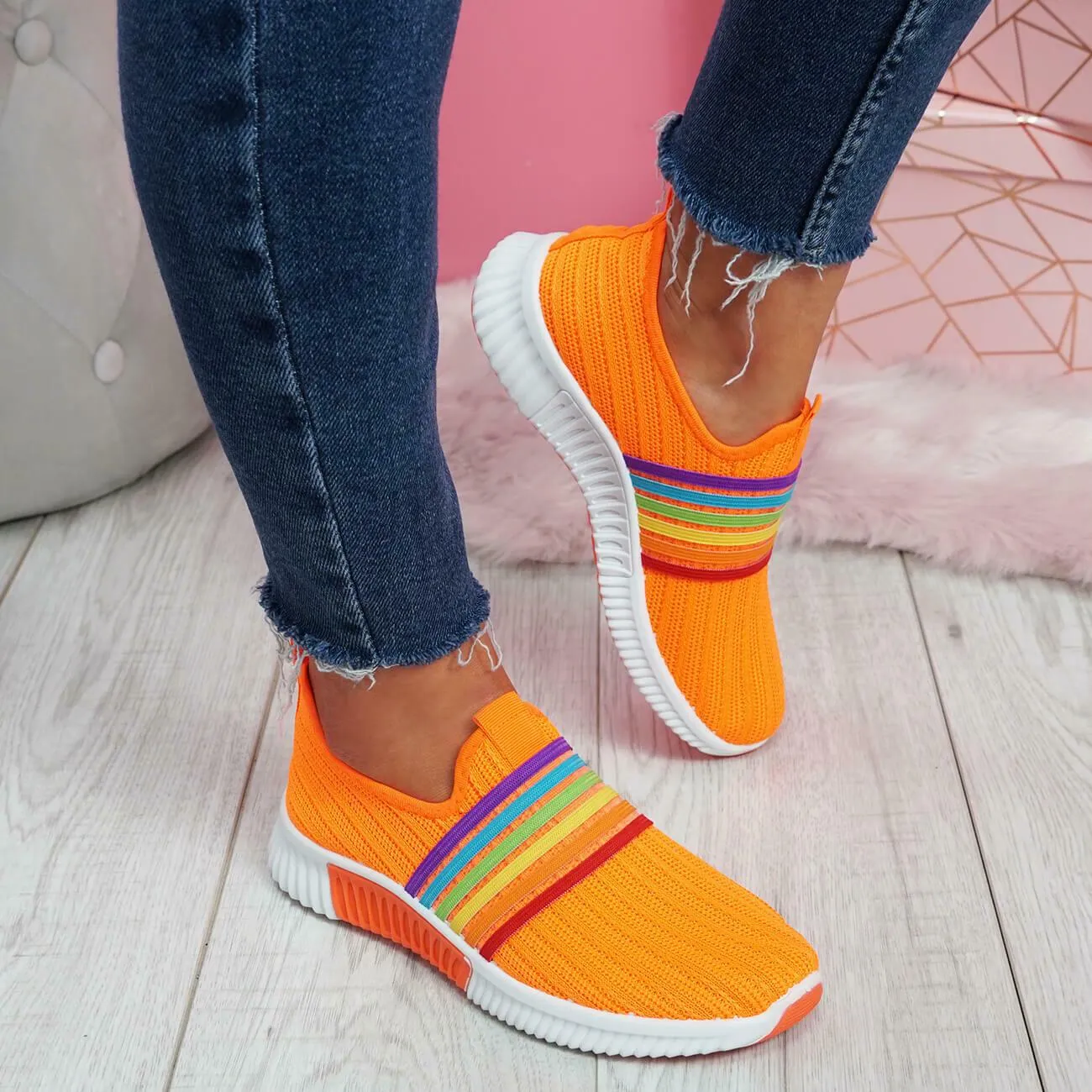 Women's Walking Shoes Knitted Sock Sneakers