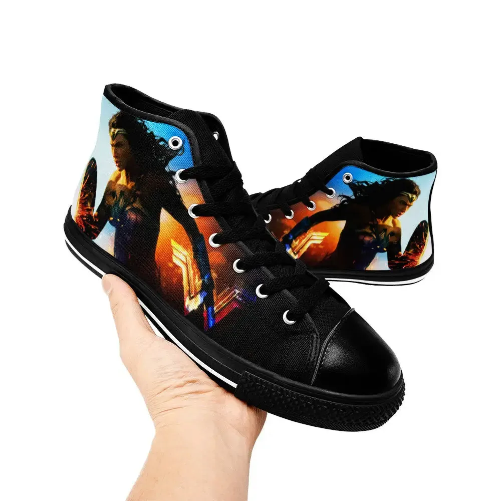 Wonder Woman Shoes High Top Sneakers for Kids and Adults