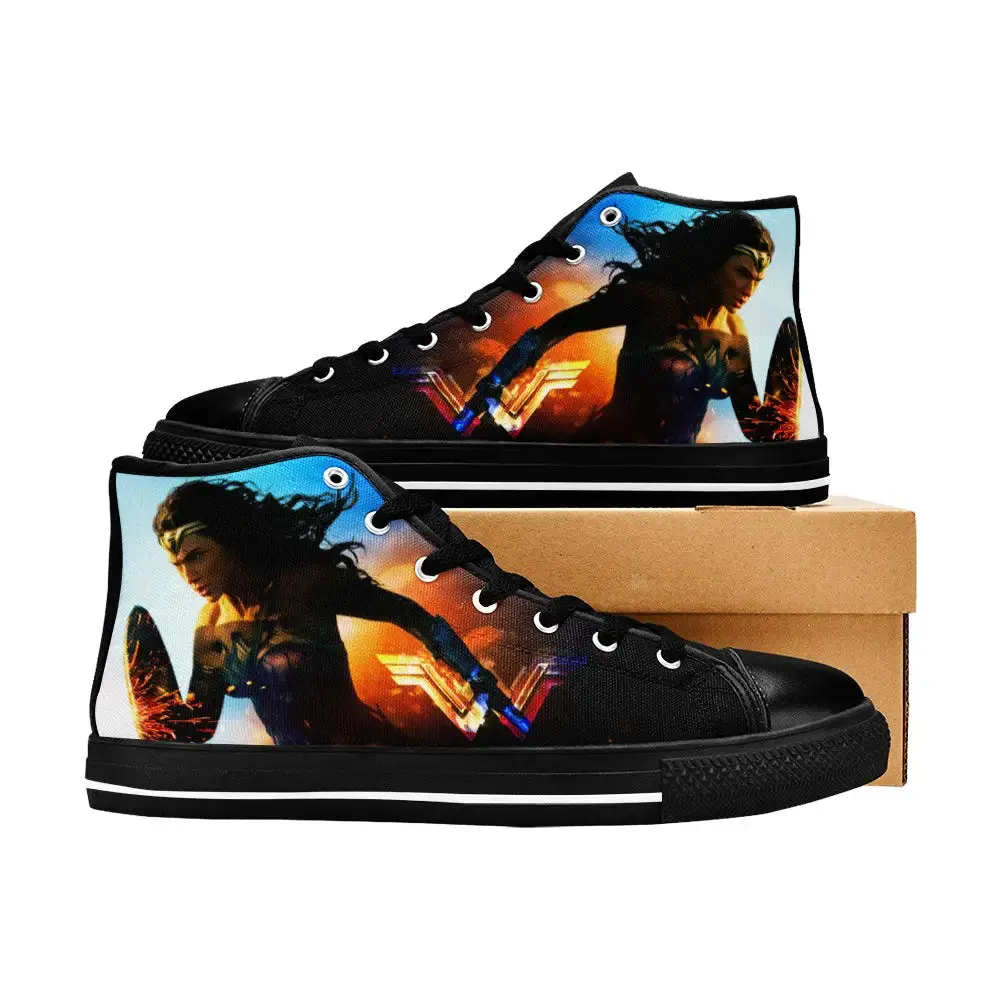 Wonder Woman Shoes High Top Sneakers for Kids and Adults