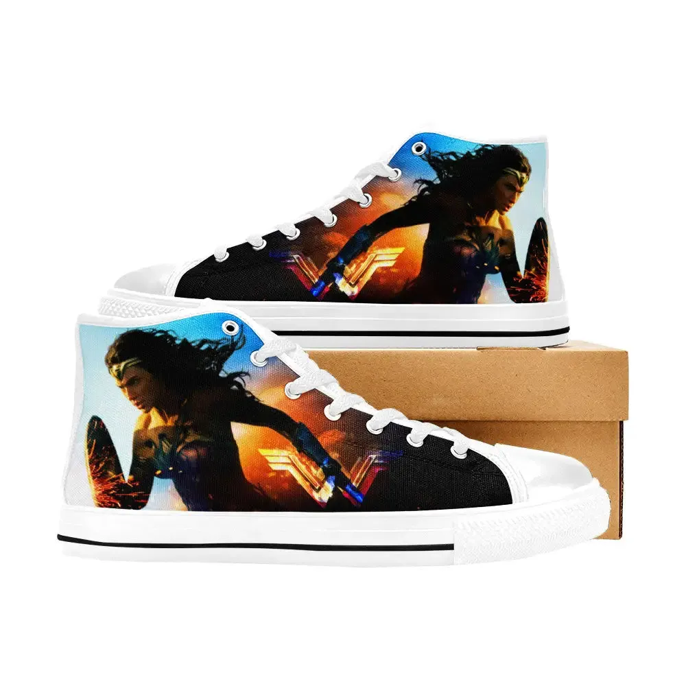 Wonder Woman Shoes High Top Sneakers for Kids and Adults