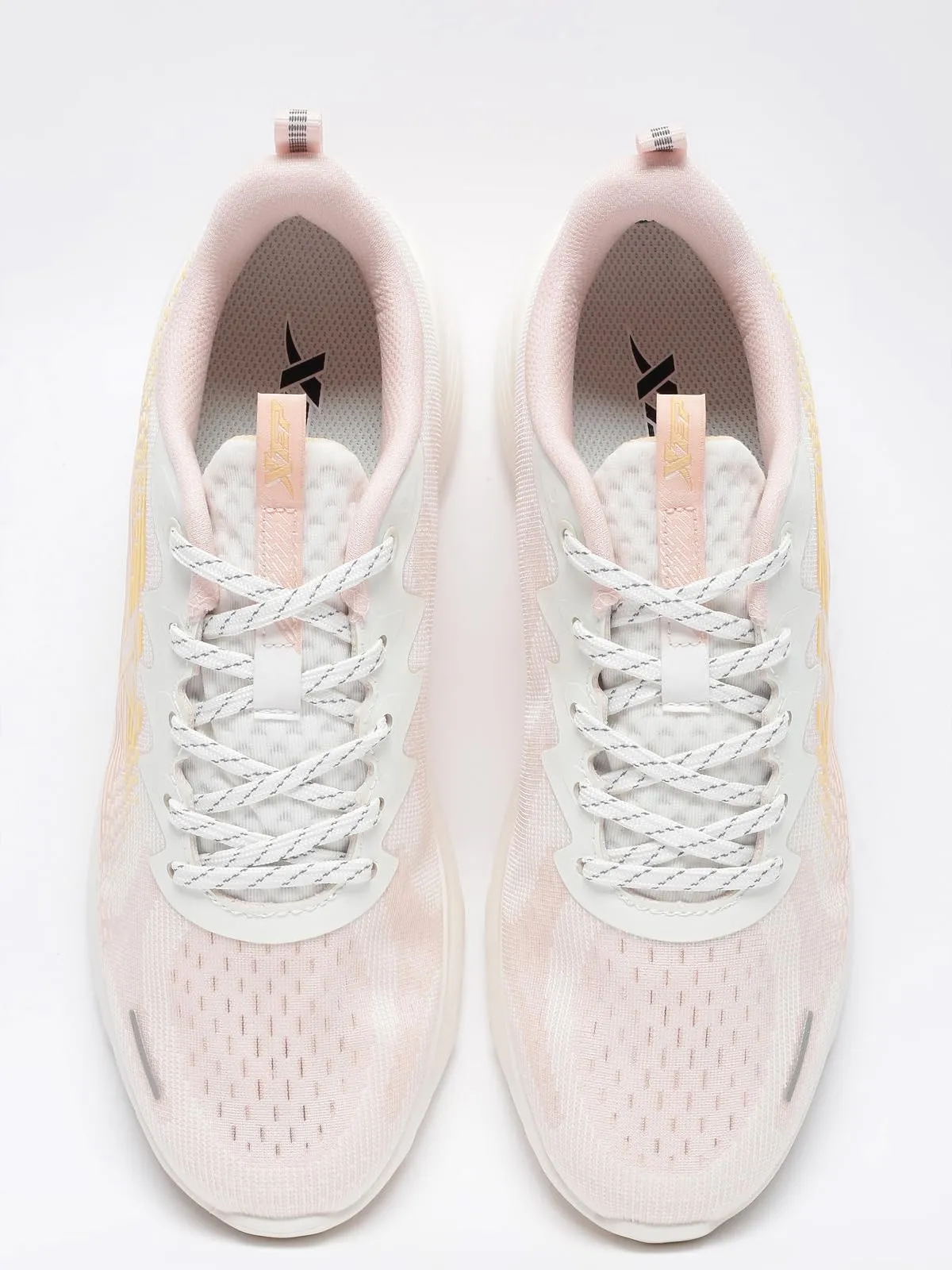 XTEP Canvas White,Rubber Pink Running Shoes for Women Euro- 38