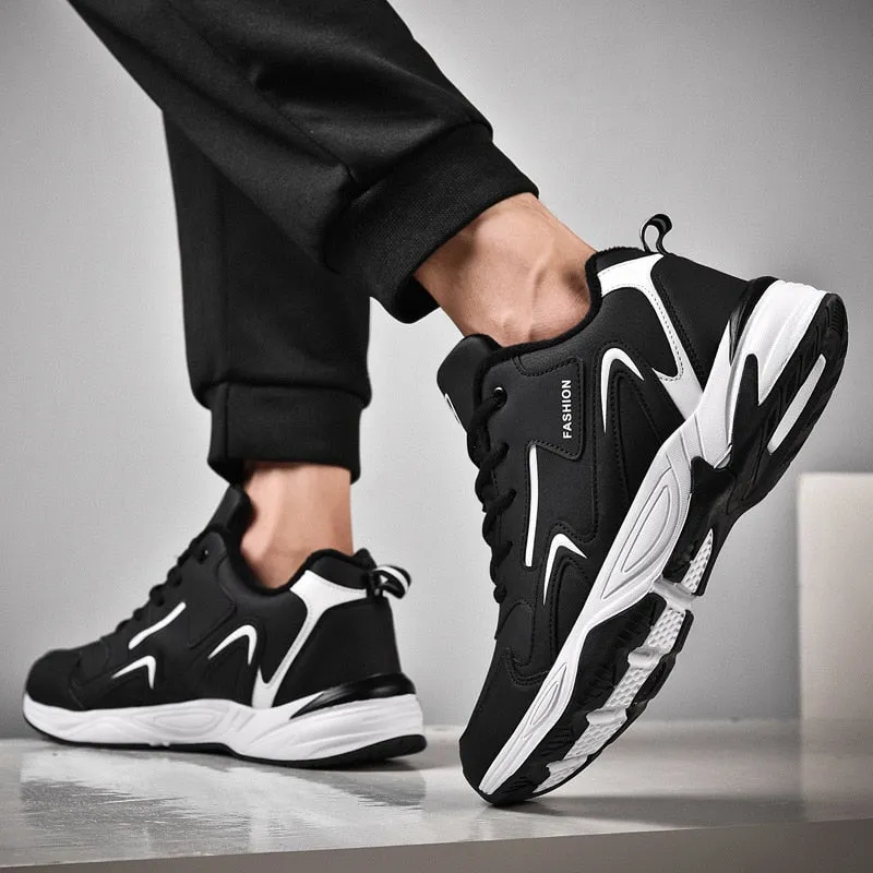 Yeknu Men's Autumn Fashion Outdoor Sports Running Shoes Warm Winter Student Athletic Sneakers Training Shoes For Men Large Size 35-48