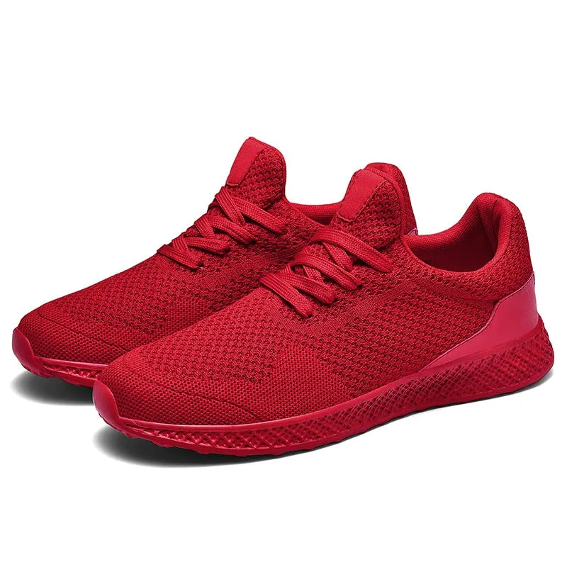 Yeknu Men's Mesh Sneakers New Fly Weave Running Sport Shoes For Male Light Weight Comfortable Athletic Shoes Outdoor Shoes Big 39-48
