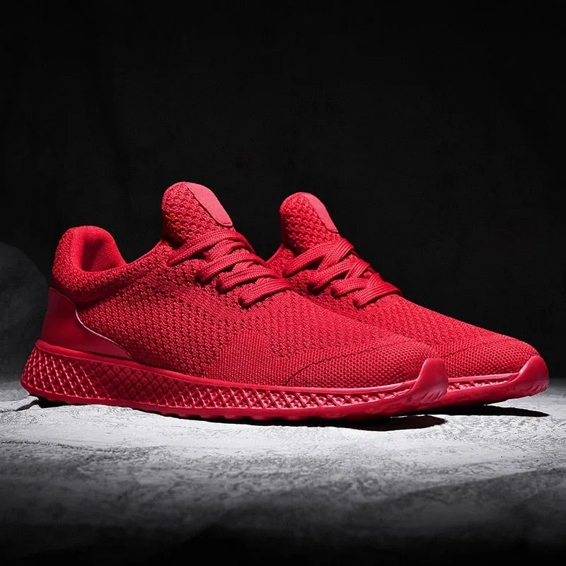 Yeknu Men's Mesh Sneakers New Fly Weave Running Sport Shoes For Male Light Weight Comfortable Athletic Shoes Outdoor Shoes Big 39-48